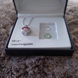 Swarovski crystals interchangeable necklace NWT